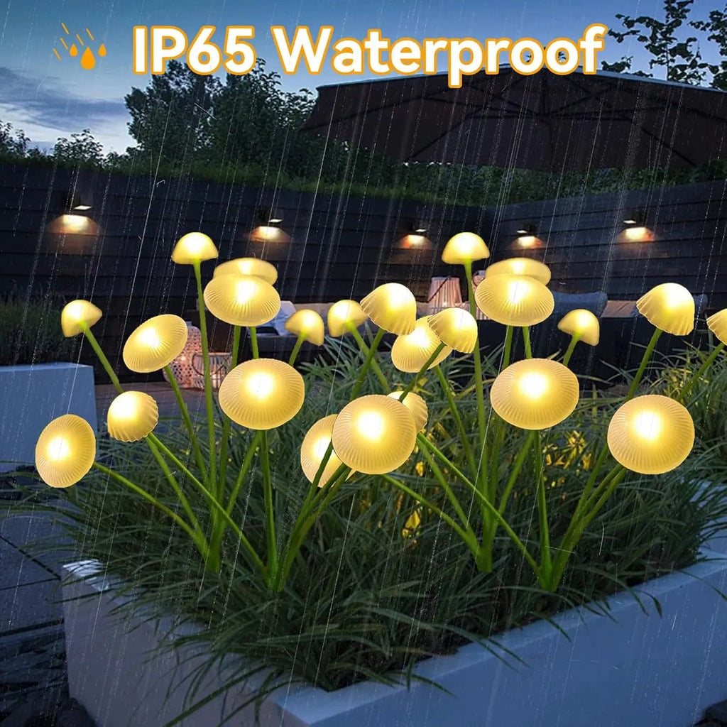 Avtoit | MushGlow Solar Garden Lights | Jellyfish & Mushroom Design | Solar Powered & Weatherproof
