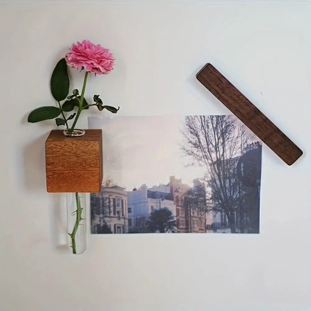 Avtoit | Wooden Magnetic Flower Tube Vase