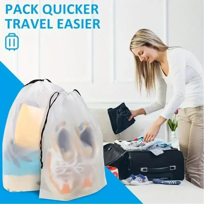 Avtoit | Travix Shoe Bag Set | Waterproof & Transparent | Pack of 10 | For Travel & Everyday Use