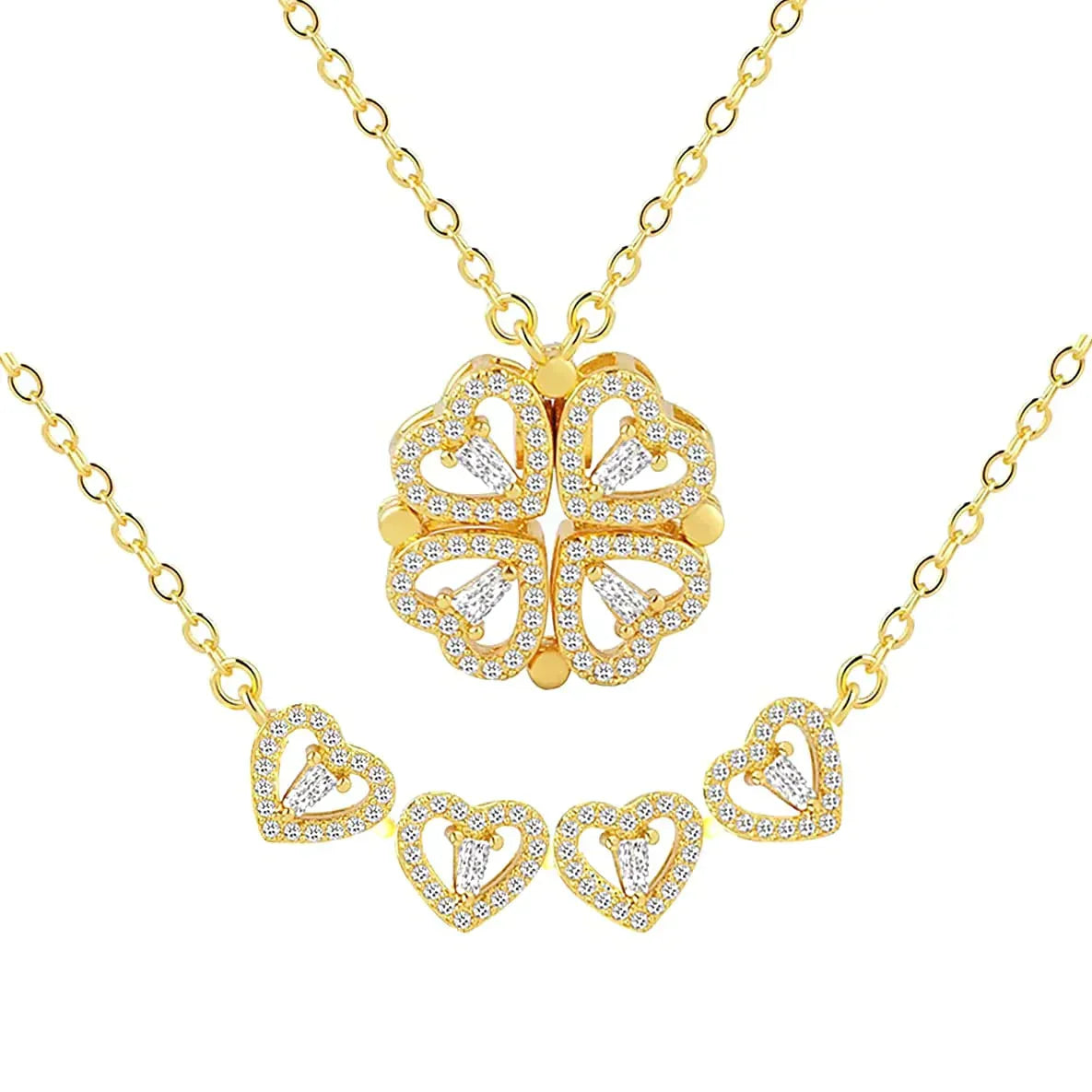 Avtoit | Magnetic Leaf & Heart Necklace