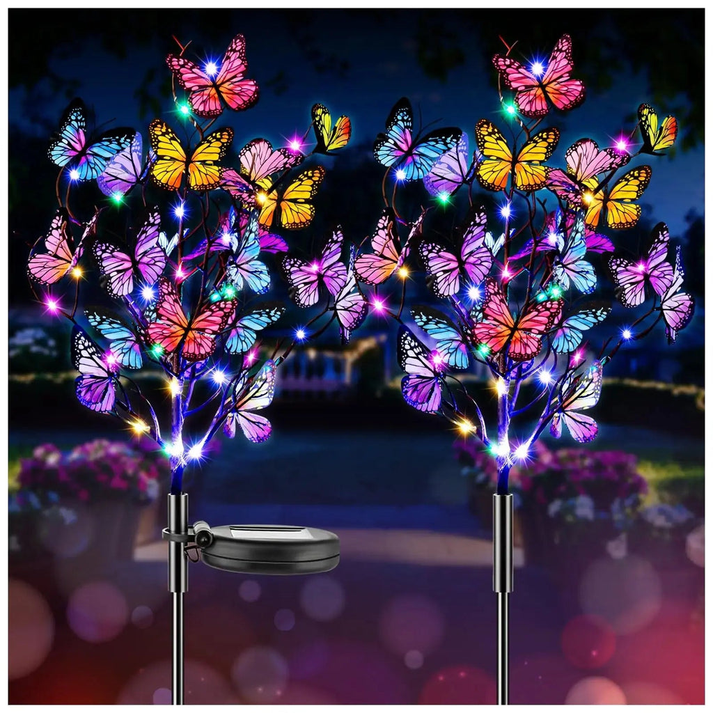 Solar Butterfly Garden Light with IP65 Weather Resistance and 2 Lighting Modes