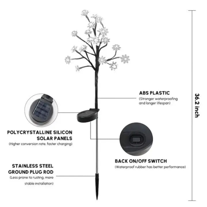 Avtoit | Solar Cherry Blossom Lights | Waterproof LED Decor for Outdoors