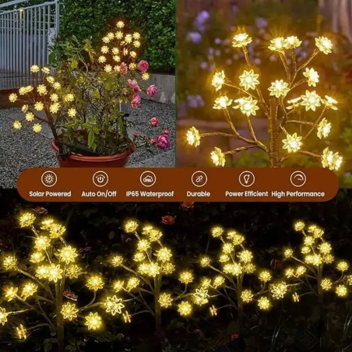 Avtoit | Solar Cherry Blossom Lights | Waterproof LED Decor for Outdoors