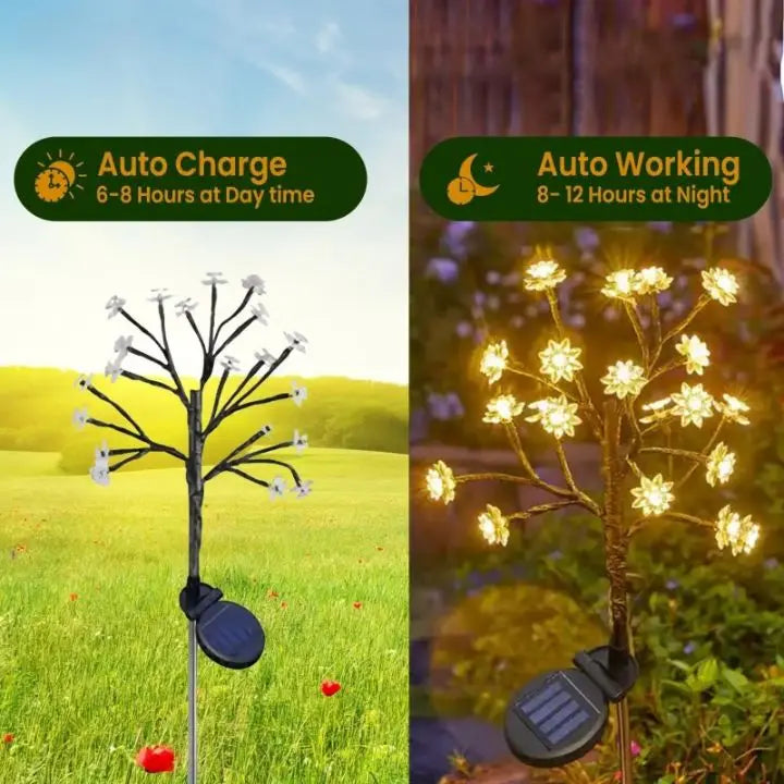 Avtoit | Solar Cherry Blossom Lights | Waterproof LED Decor for Outdoors