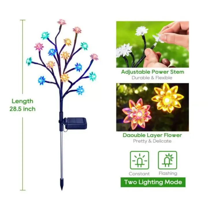 Avtoit | Solar Cherry Blossom Lights | Waterproof LED Decor for Outdoors