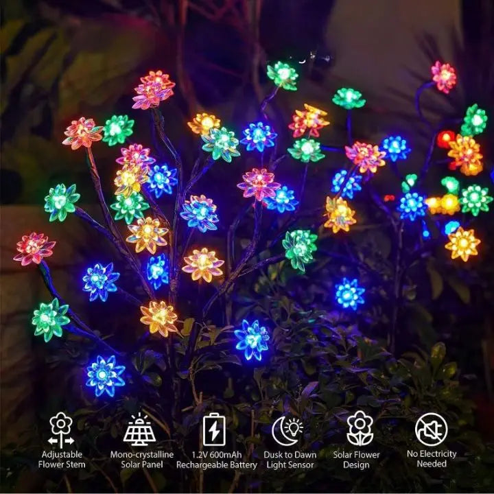 Avtoit | Solar Cherry Blossom Lights | Waterproof LED Decor for Outdoors