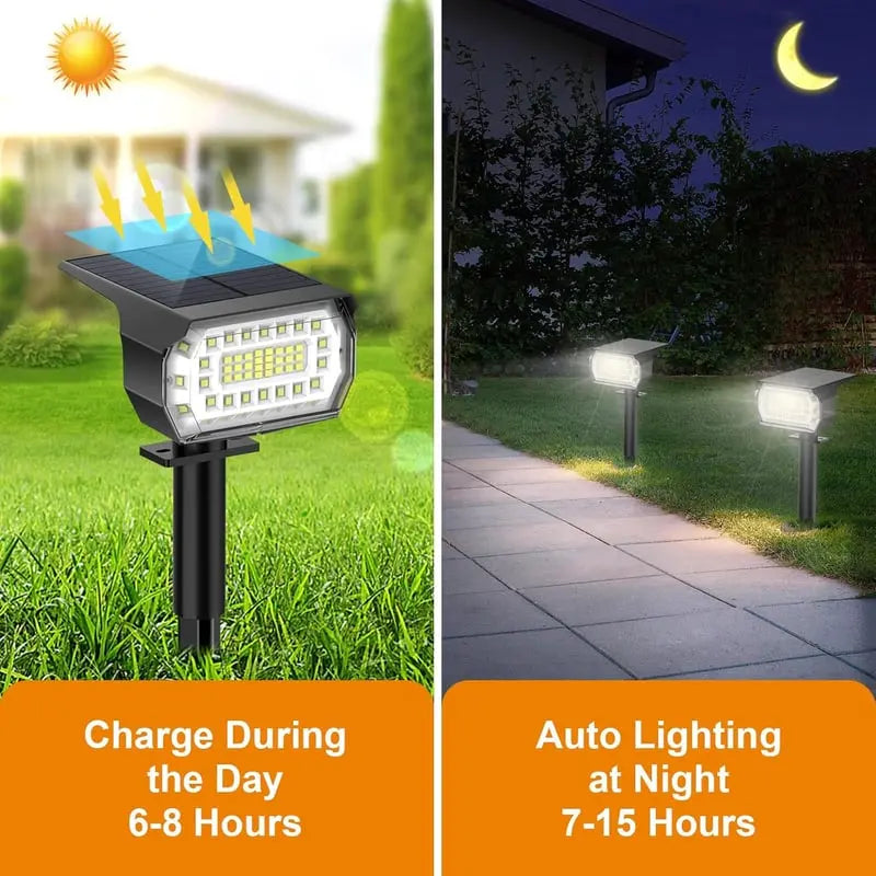Avtoit | Solar-LED-Spotlight for outdoor use – Weatherproof garden lighting with 3 brightness levels