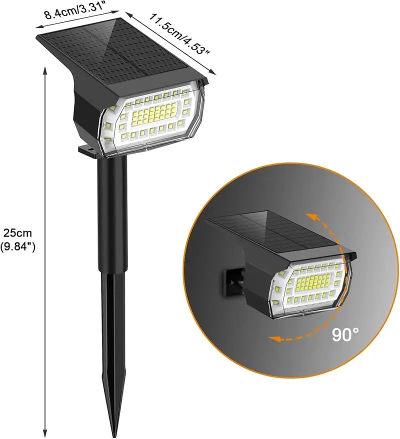 Avtoit | Solar-LED-Spotlight for outdoor use – Weatherproof garden lighting with 3 brightness levels