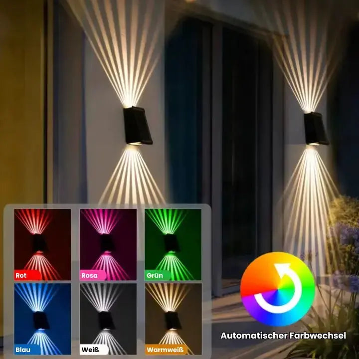 Avtoit | Solar-LED-Wall light with color choice – Weatherproof & Atmospheric