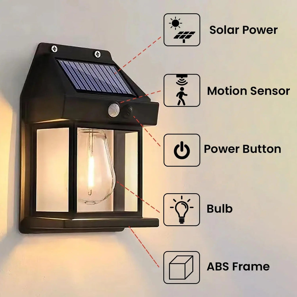 Avtoit | Solar Wall Light – Weatherproof Outdoor Lighting with Sensor