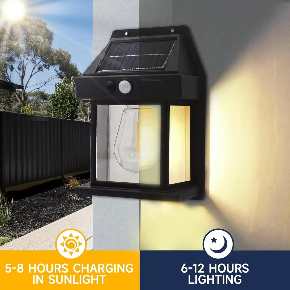 Avtoit | Solar Wall Light – Weatherproof Outdoor Lighting with Sensor