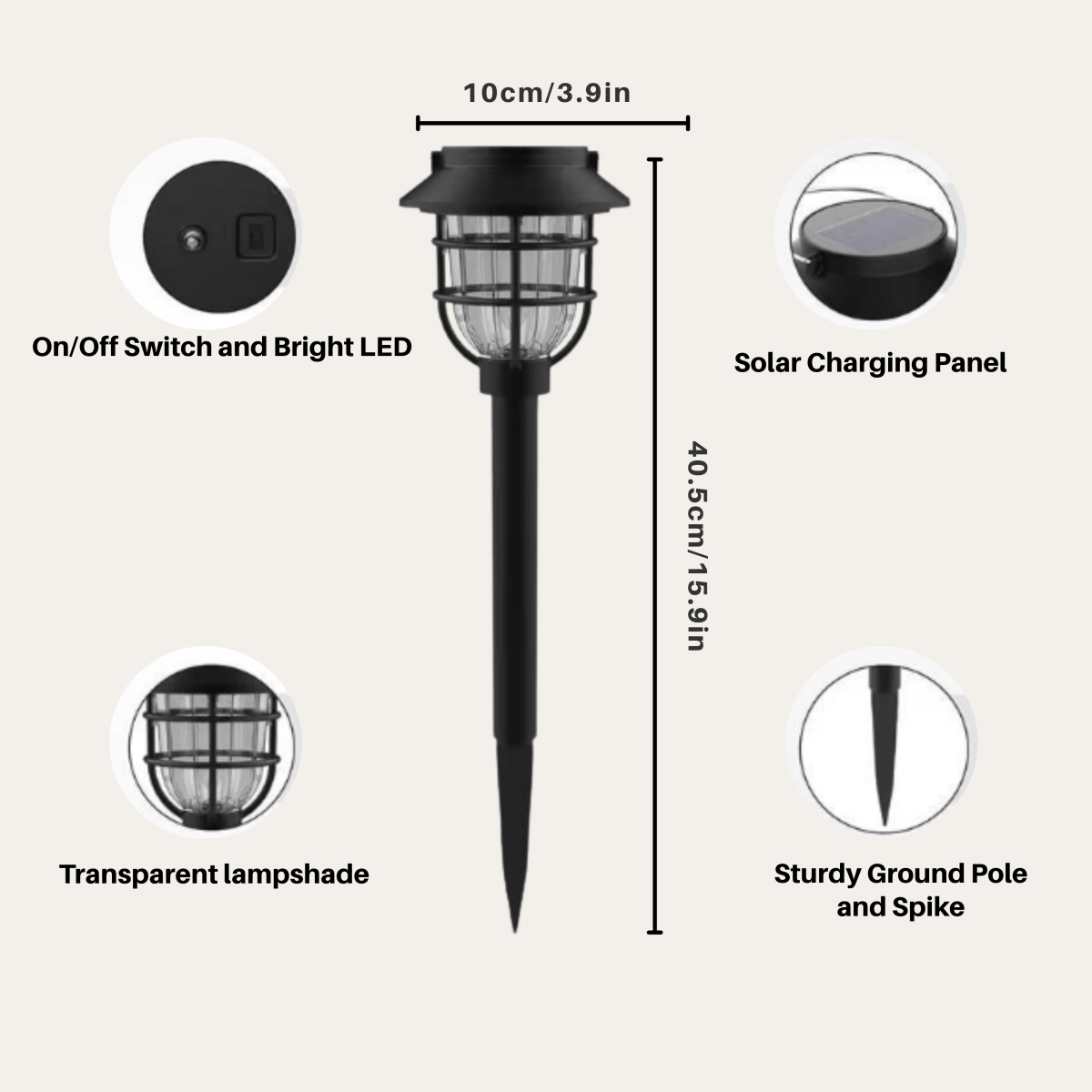 Avtoit | Solar-powered LED Garden Path Lights for Safe & Decorative Outdoor Lighting (Set of 2)