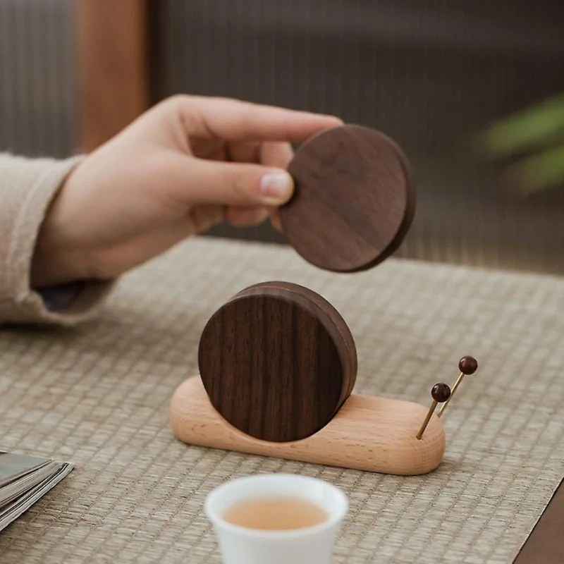Avtoit | Elegant Scandinavian Walnut Coasters – Stylish & Durable Table Protection