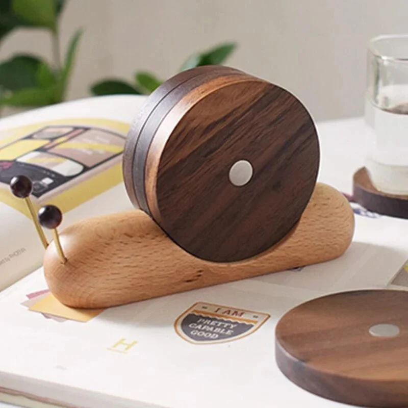 Avtoit | Elegant Scandinavian Walnut Coasters – Stylish & Durable Table Protection
