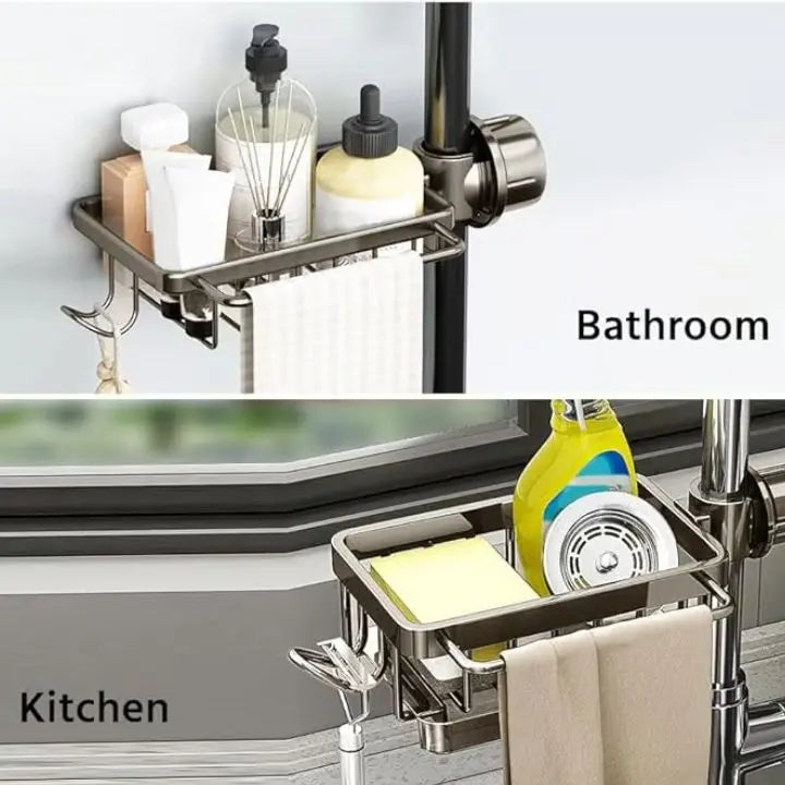 Avtoit | Faucet sink organizer – stainless steel, compact and practical