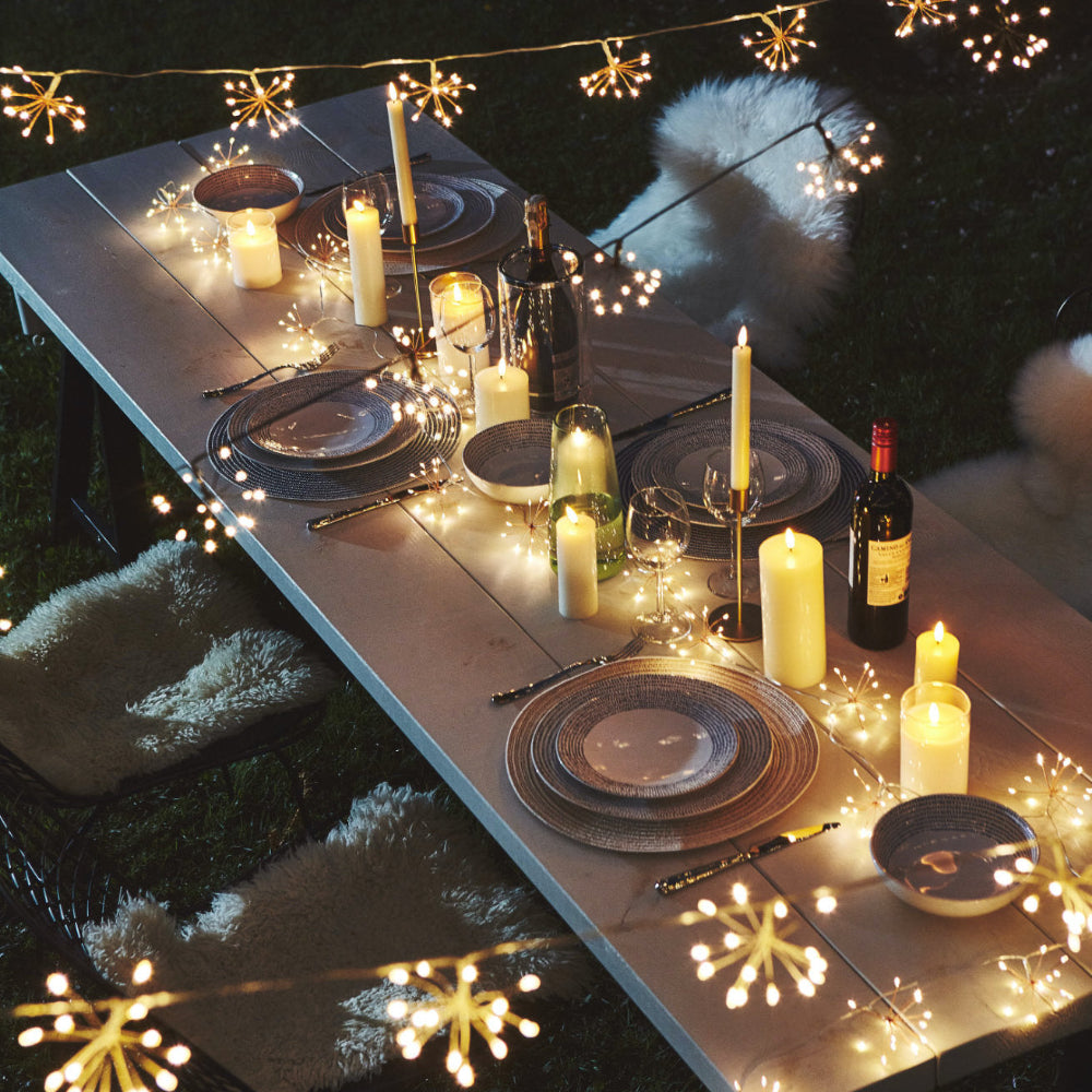 Avtoit | Starburra – Copper Starburst String Lights with Warm White LEDs for Indoor & Outdoor Decoration