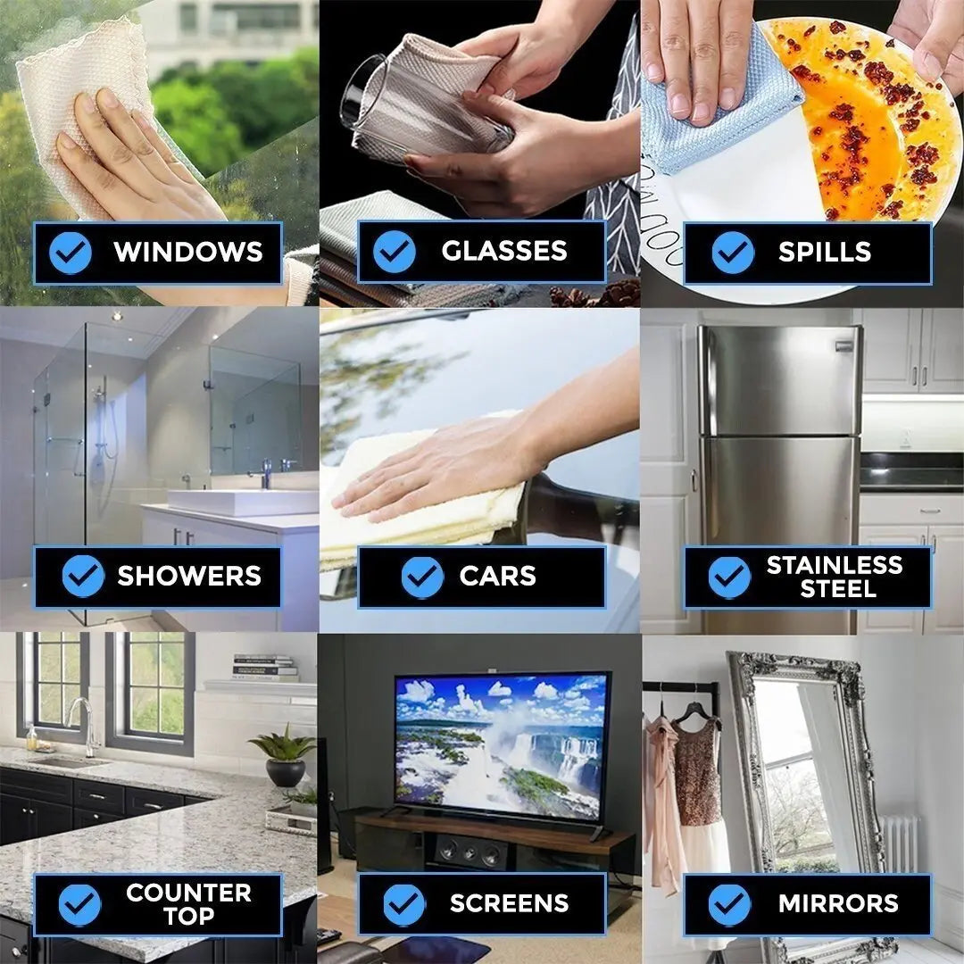 Avtoit | Stripe-free Reusable Cleaning Cloths – Effortless & Chemical-free