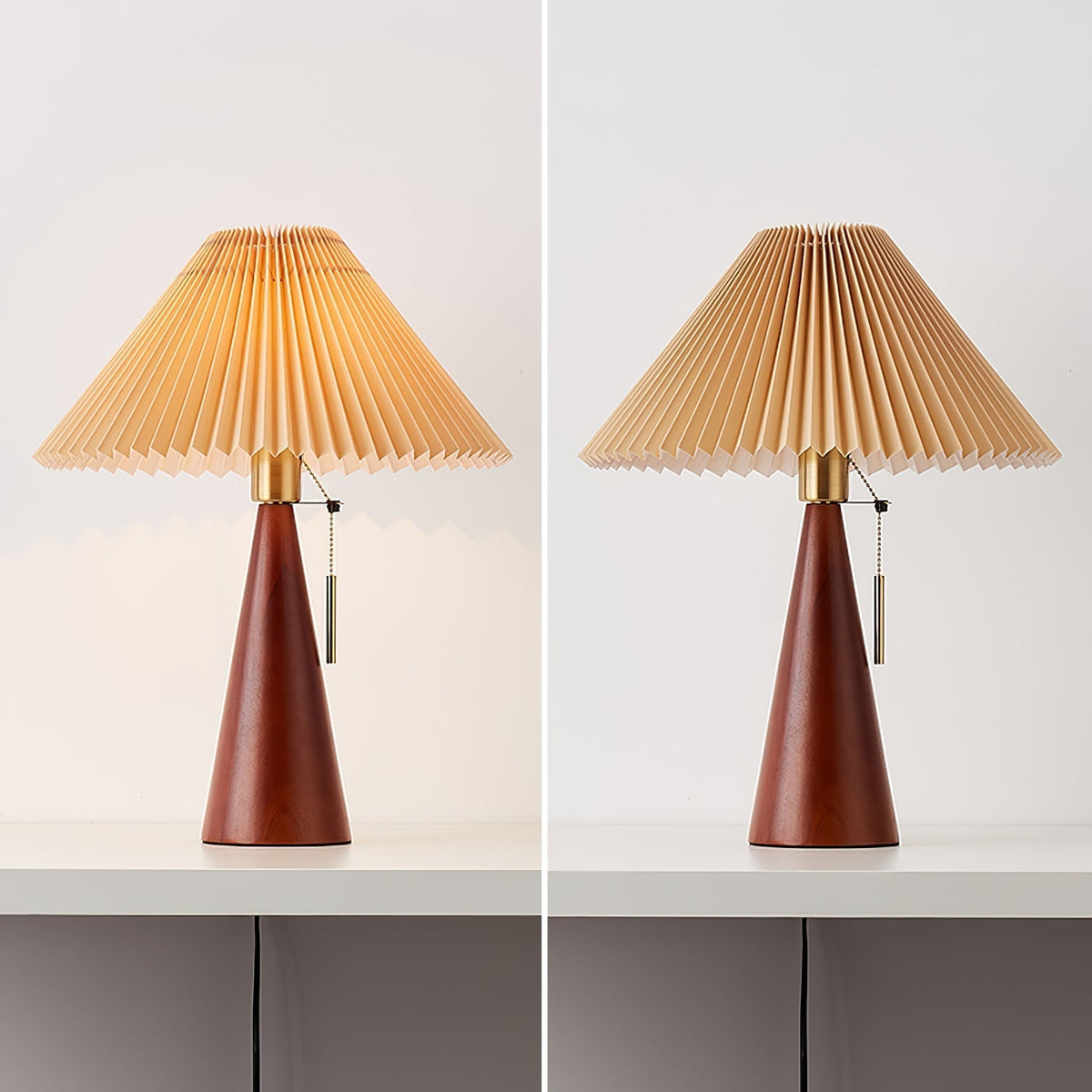 Avtoit | AntiqueRadiance – Elegant Wood and Metal Table Lamp