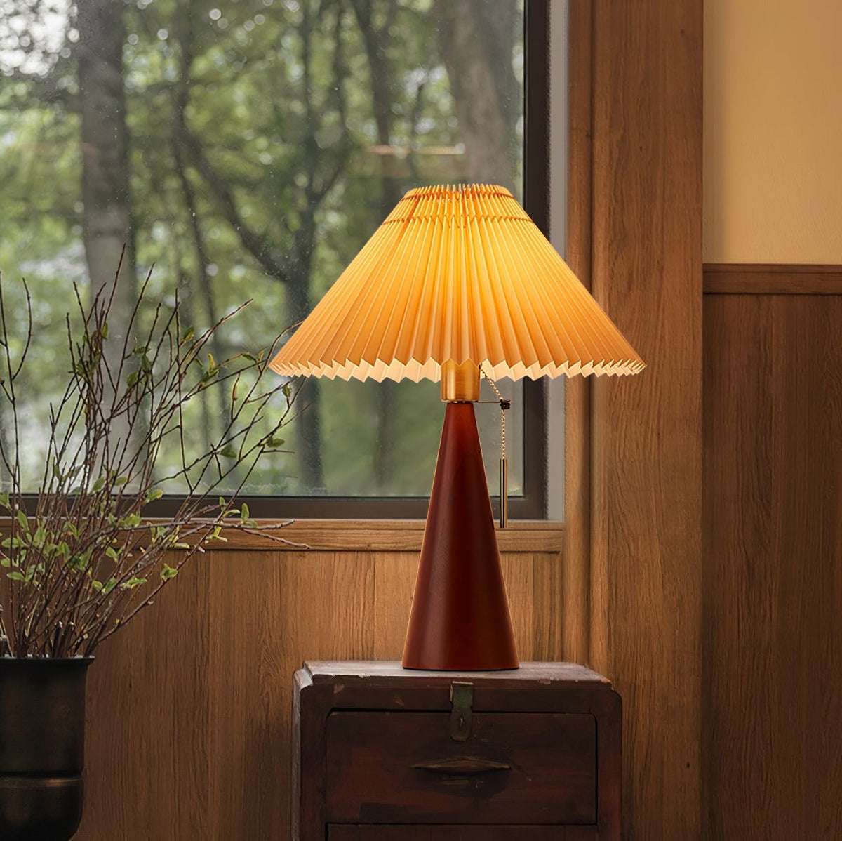Avtoit | AntiqueRadiance – Elegant Wood and Metal Table Lamp