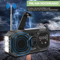 Avtoit | Portable emergency radio with solar panel and hand crank – FM/AM reception and power bank function