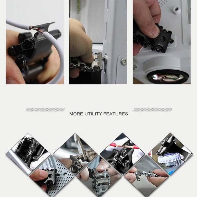 Avtoit | Multifunctional Stainless Steel Outdoor Survival Tool Bracelet for Men (316L Width Silver)