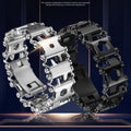 Avtoit | Multifunctional Stainless Steel Outdoor Survival Tool Bracelet for Men (316L Width Silver)
