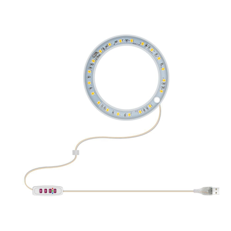 Avtoit | LED Plant Growth Lamp Full Spectrum Intelligent Timer Indoor Fill Light Ring Plant Lamp, Power: One Head (Sunshine)