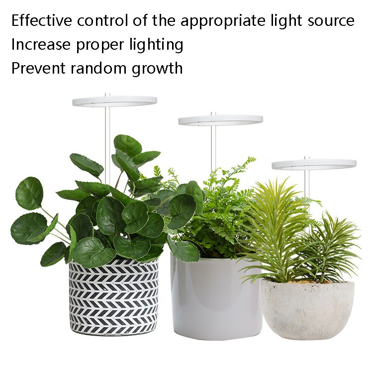 Avtoit | LED Plant Growth Lamp Full Spectrum Intelligent Timer Indoor Fill Light Ring Plant Lamp, Power: One Head (Sunshine)