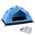 Avtoit | TC-014 Outdoor Beach Travel Camping Automatic Spring Multi-Person Tent For 3-4 People (Blue+Mat)