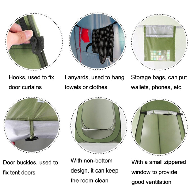 Avtoit | Outdoor Camping Toilet Tent Automatic Shower Tent, Style: Single Person (Olive Green)