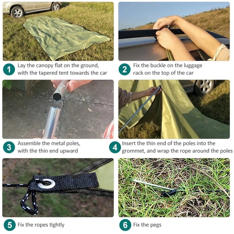 Avtoit | Outdoor-Picnic-Camping Tent Next To The Car Waterproof Canopy 300x150cm (Dark Gray)