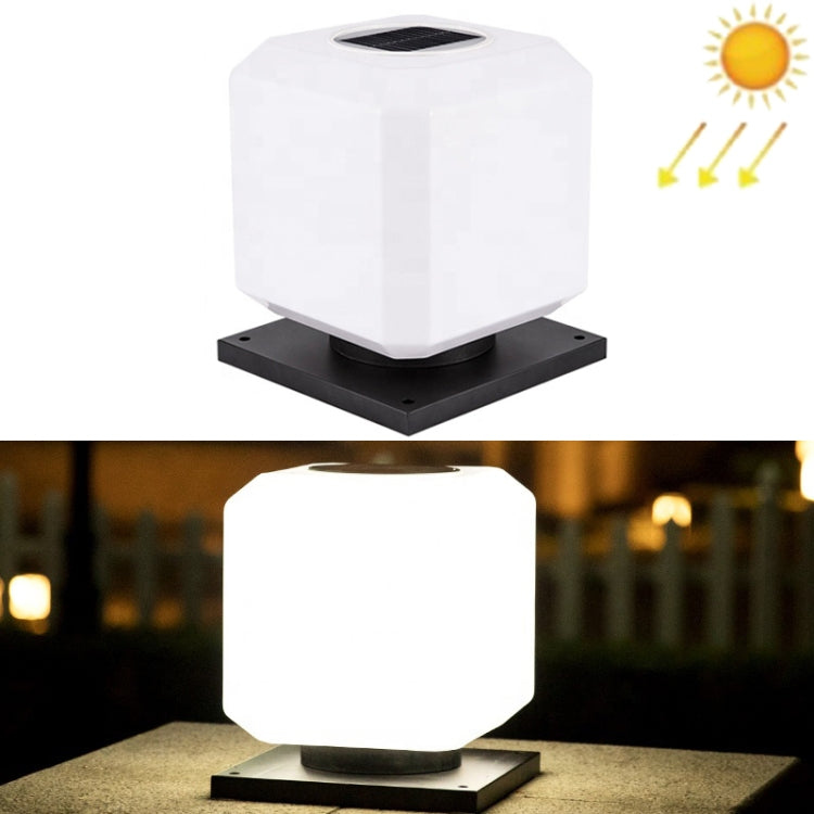 Avtoit | 003 Solar Square Outdoor Post Light LED Waterproof Wall Lights, Size: 20cm (White Light)