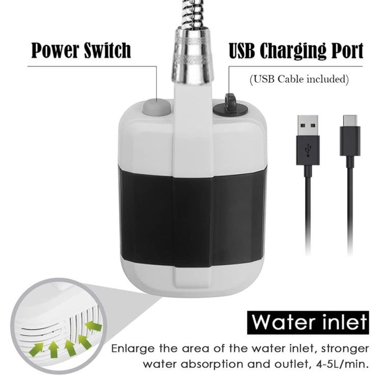 Avtoit | KE-801 Outdoor Electric Shower Camping Rechargeable Portable Showerhead