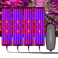 Avtoit | 4 heads 12V Full Spectrum Red and Blue Light Panel Plant Growth Lamp Seedling Fill Lights (EU plug)