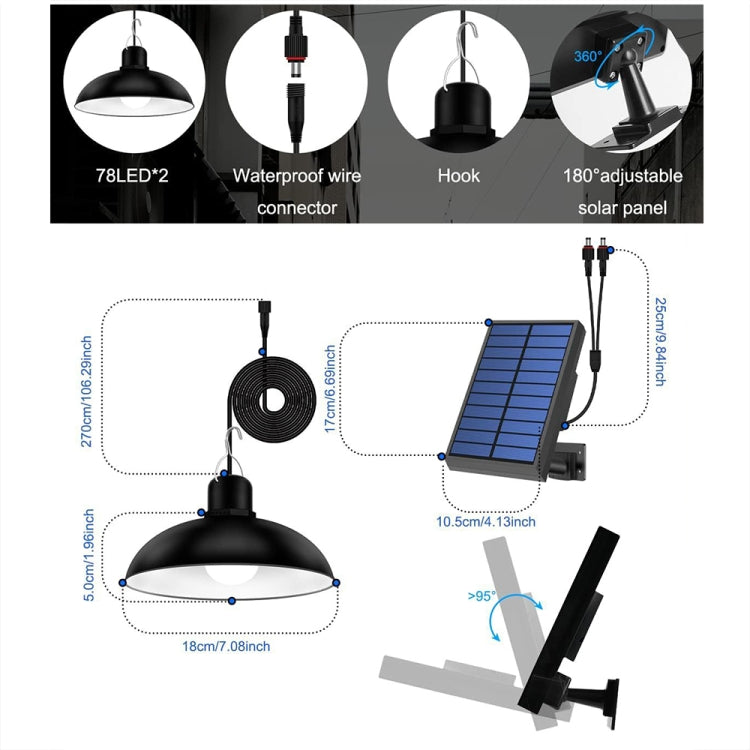 Avtoit | IP65 Waterproof Outdoor Solar LED Light Bulb Chandelier Indoor Lights, Specification: Simple White Light with Remote Control