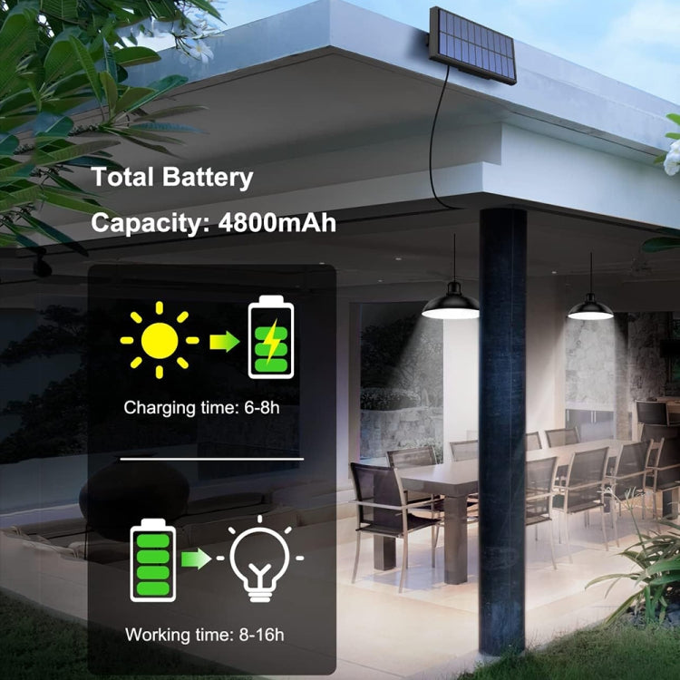 Avtoit | IP65 Waterproof Outdoor Solar LED Light Bulb Chandelier Indoor Lights, Specification: Simple White Light with Remote Control