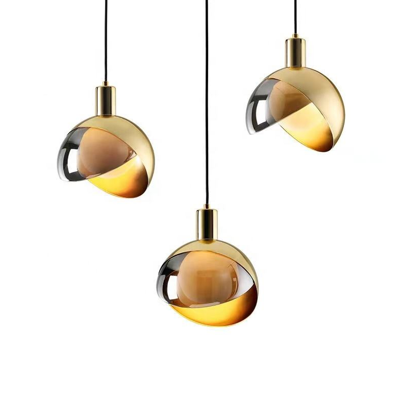 Avtoit | Elegant pendant light made of gold glass for dining room