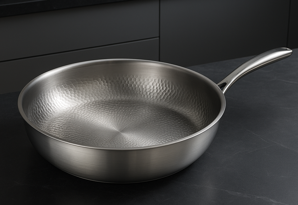 Avtoit | Titan Premium Frying Pan – Non-Coated Hammered Titanium Pan for All Hobs Including Induction