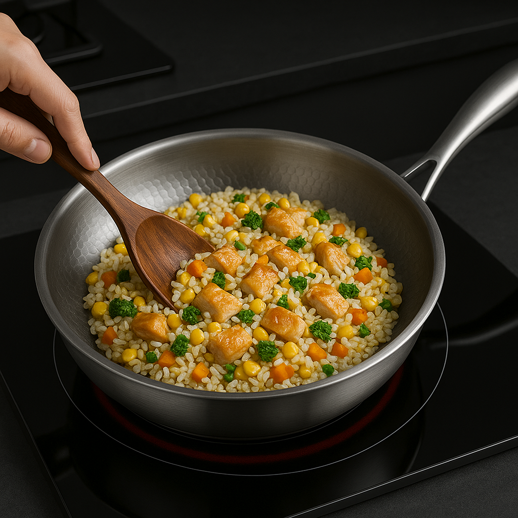 Avtoit | Titan Premium Frying Pan – Non-Coated Hammered Titanium Pan for All Hobs Including Induction