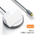 Avtoit | USB 3.0 Hub with 4 USB Ports & Phone Holder, for HHD, Flash Drive, Fan, Keyboard, Mouse