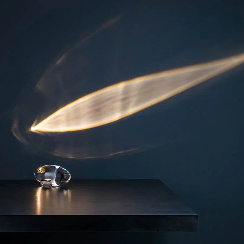 Avtoit | Crystal LED Table Lamp "Eye of the Sky" – Italian Designer Nightstand Projector Lamp for Living and Bedroom Decoration
