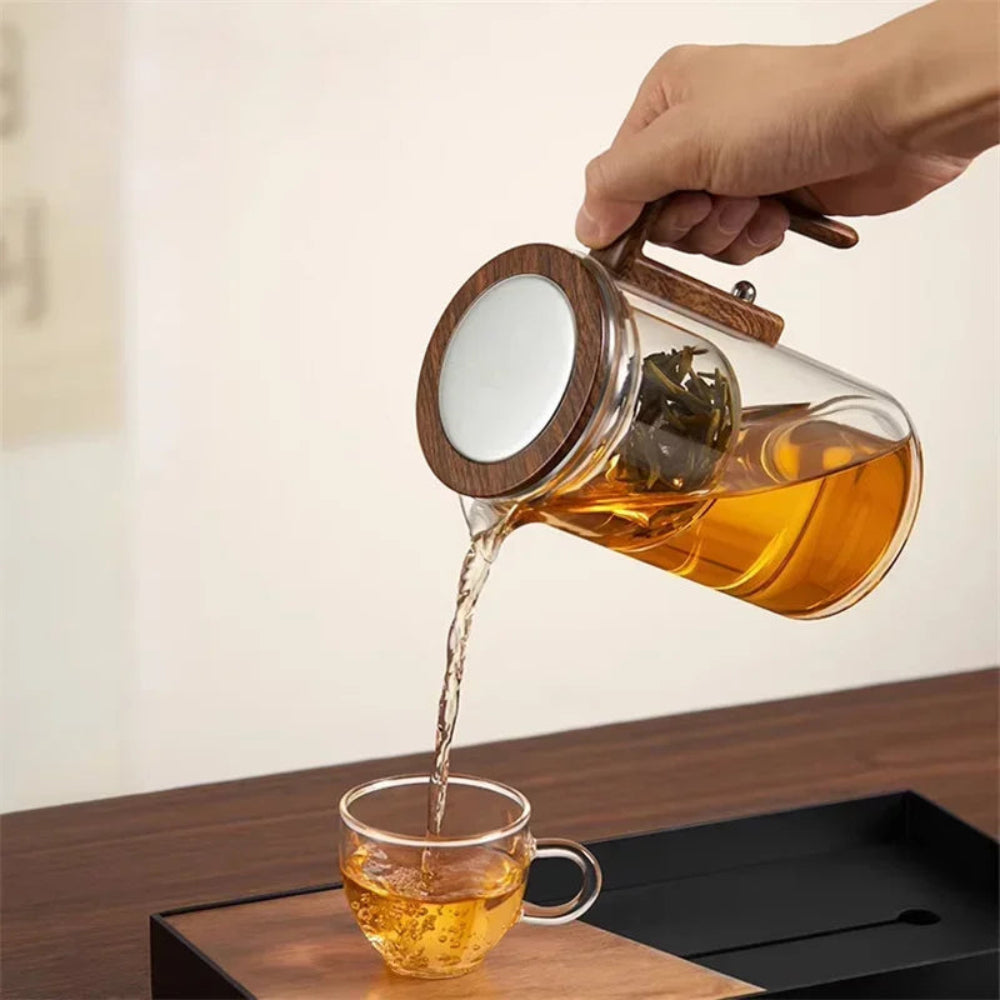 Avtoit | Clarity Glass Teapot with Built-in Infuser – Heat-Resistant Tea Brewer for Loose Leaf Teas