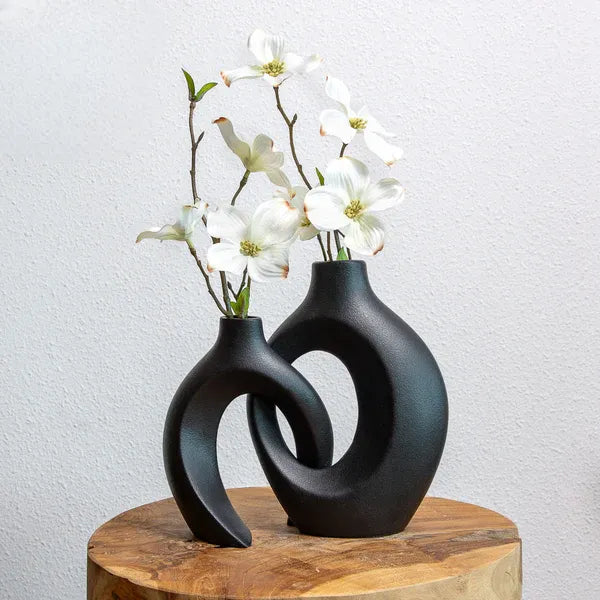 Avtoit | Gleora Intertwined Ceramic Flower Vase – Elegant Decorative Centrepiece for Modern & Classic Interiors