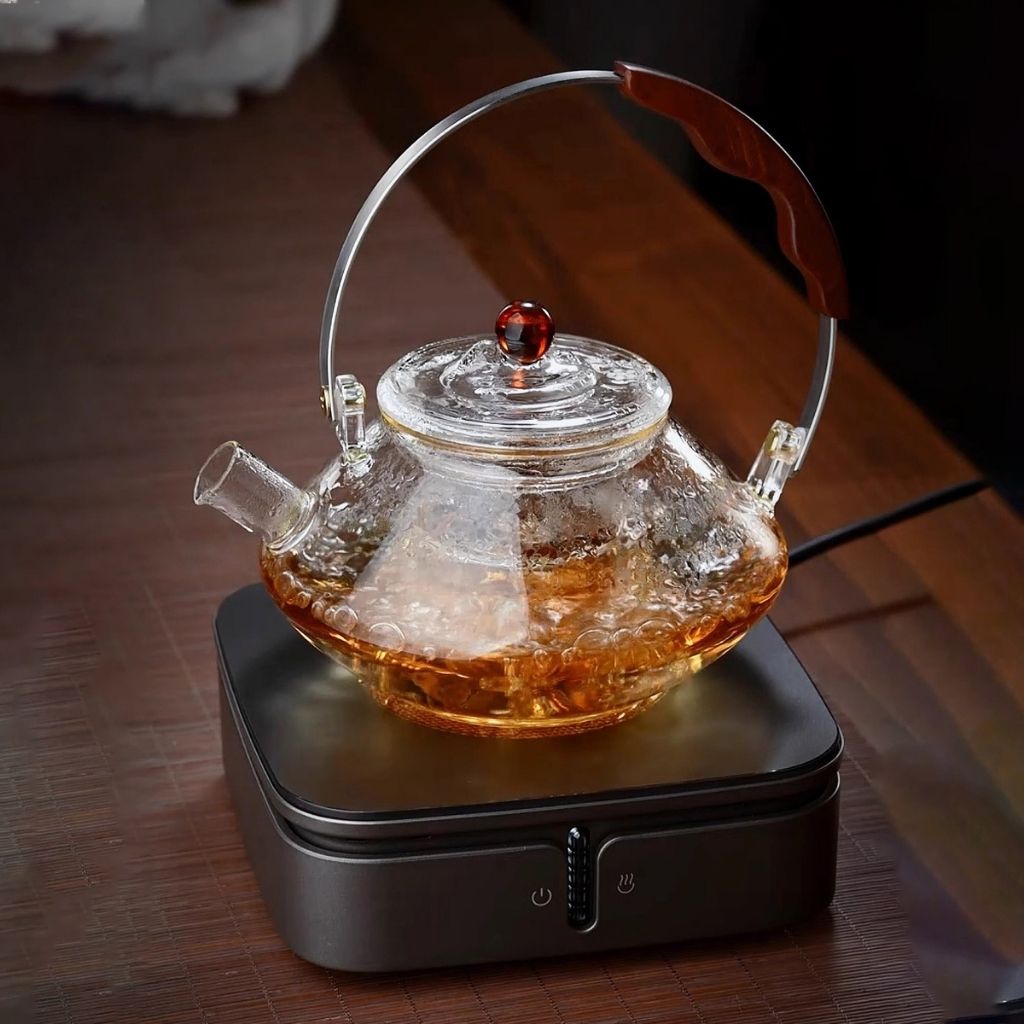 Avtoit | Thesora – Premium Glass Brew Teapot with Removable Infuser & Wooden Handle (750ml)