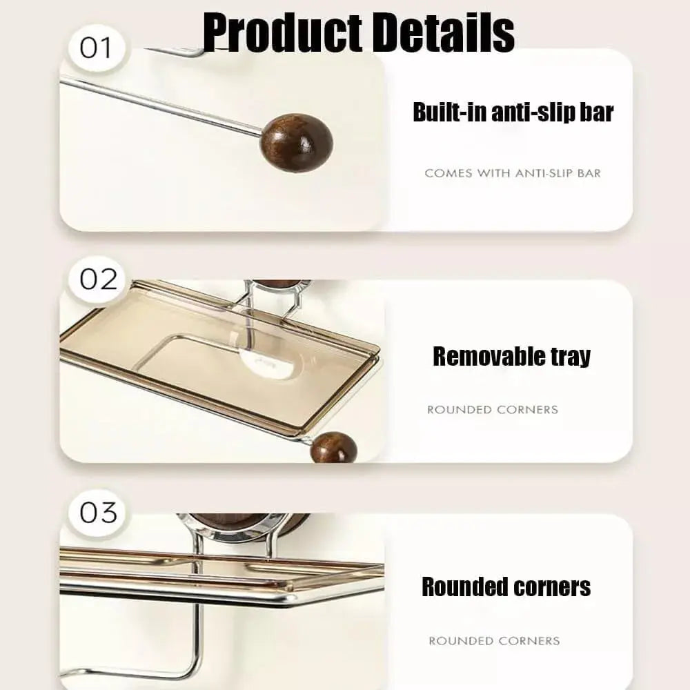 Avtoit | Stainless Steel Toilet Paper Holder with Suction Mechanism – No Drilling