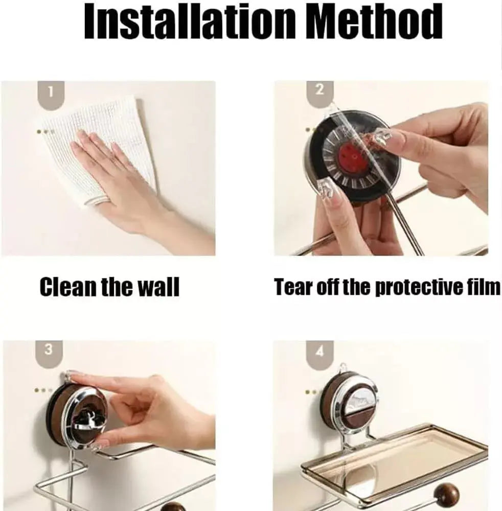 Avtoit | Stainless Steel Toilet Paper Holder with Suction Mechanism – No Drilling
