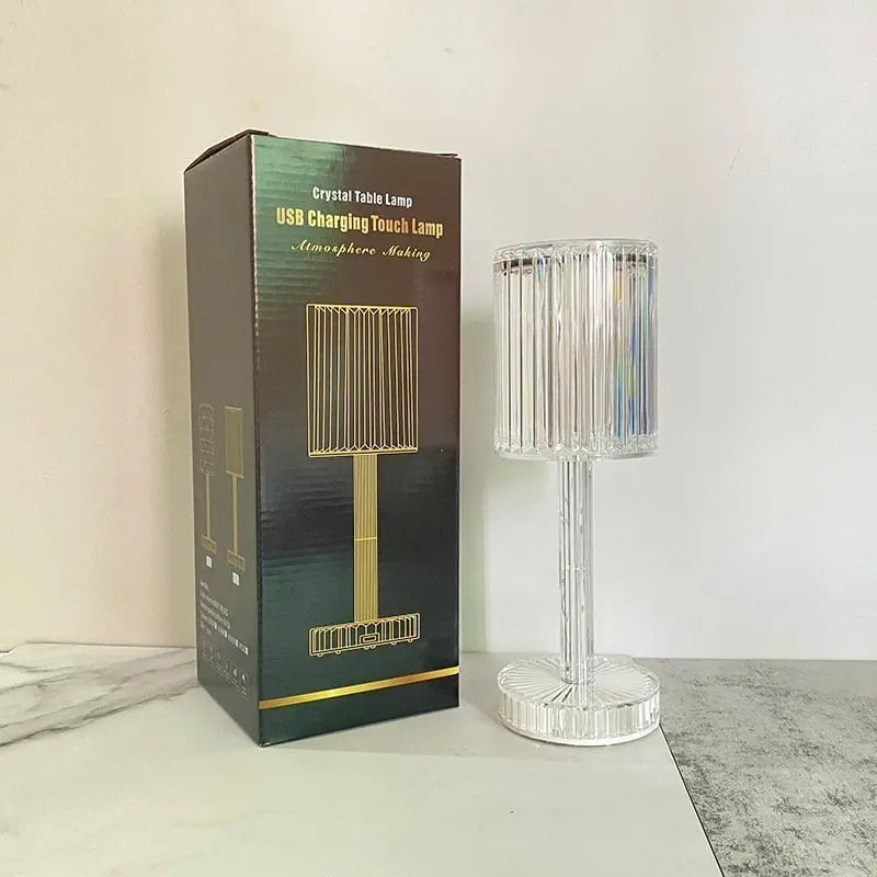 Avtoit | Touch crystal lamp - 3-level dimmable light colors with elegant diamond cut!