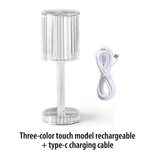 Avtoit | Touch crystal lamp - 3-level dimmable light colors with elegant diamond cut!