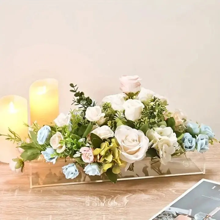 Avtoit | Transparent Acrylic Flower Vase – 16-Hole Design