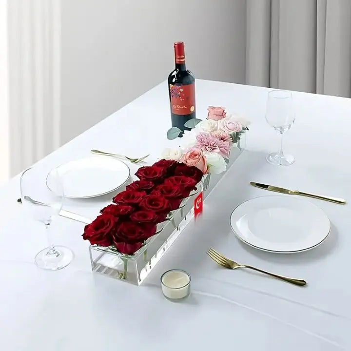 Avtoit | Transparent Acrylic Flower Vase – 16-Hole Design